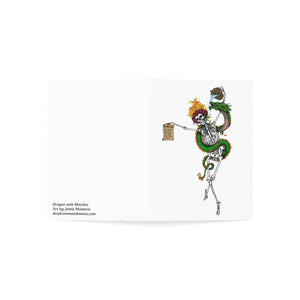 Dragon With Matches (Fire On The Mountain) - Folded Greeting Cards (1, 10, 30, and 50pcs)